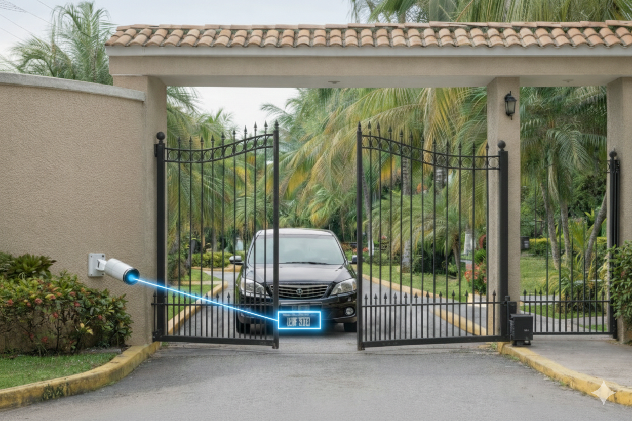 Acceso vehicular con lectura de placas